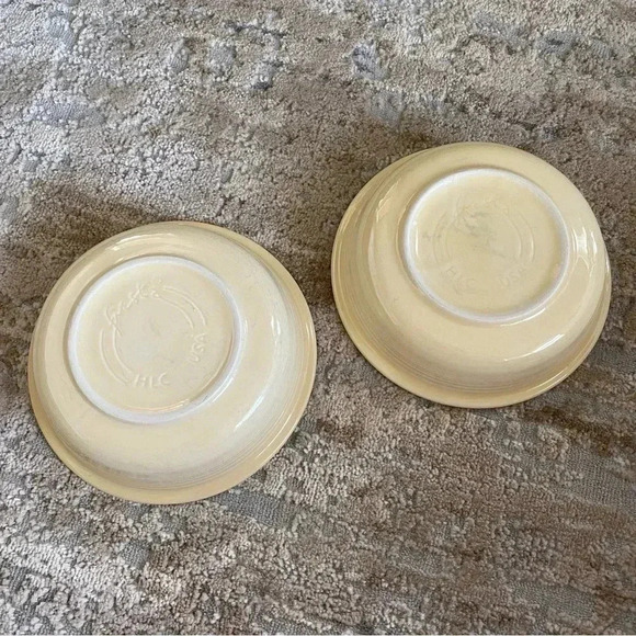 Fiestaware 2 x 7" Bowls Vintage Cream Snack Tapas Dessert - Picture 6 of 9